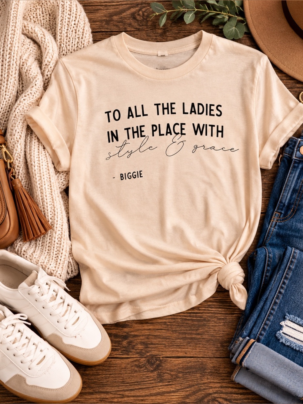 Beige Short-Sleeve Quote Tee - To All The Ladies